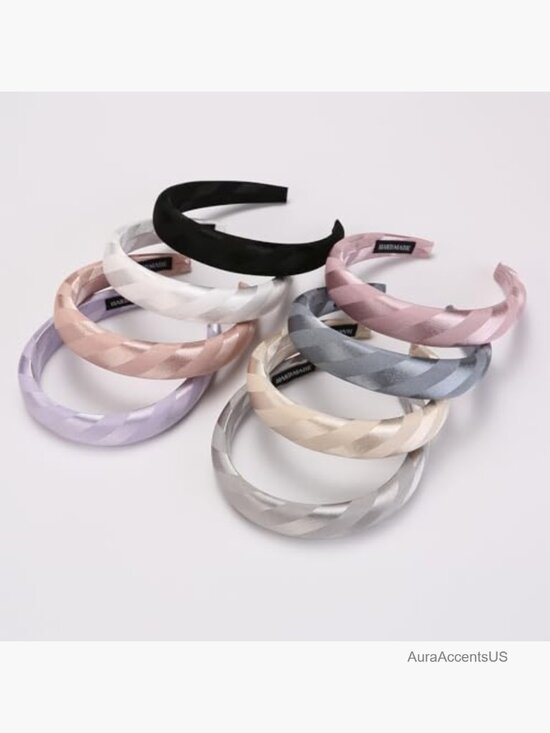 8 Pack Non-Slip Padded Headbands, Soft Comfortable Hair Accessories